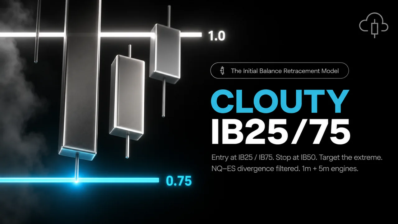 Clouty IB25/75 — the initial balance retracement model
